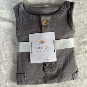 LC Lauren Conrad grey henley romper
